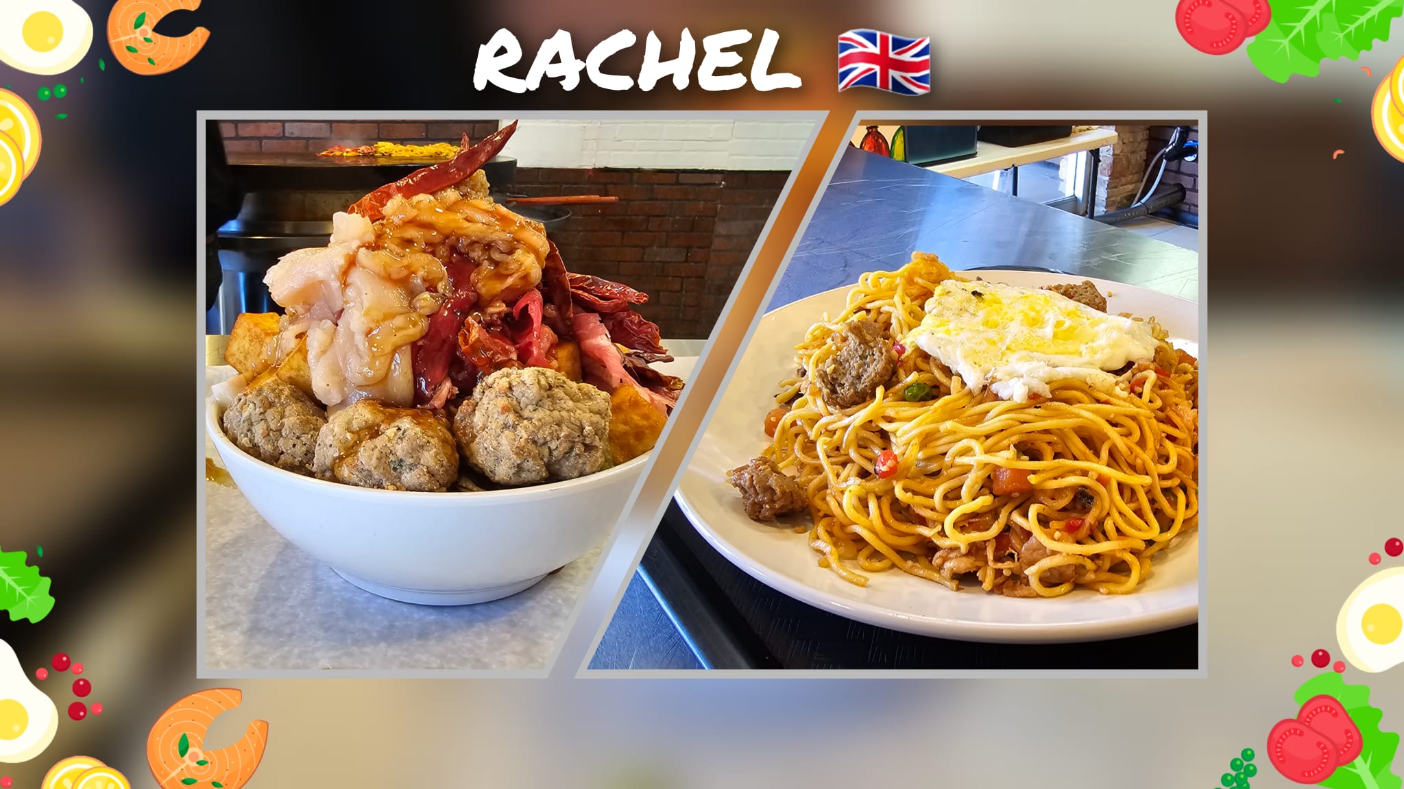 Rachel's bowl transformation - before and after cooking